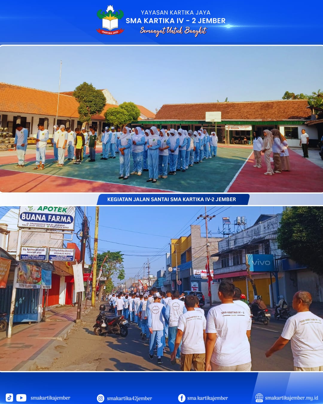 Jalan Sehat dan Final Lomba Semarak Kemerdekaan di SMA Kartika IV-2 Jember