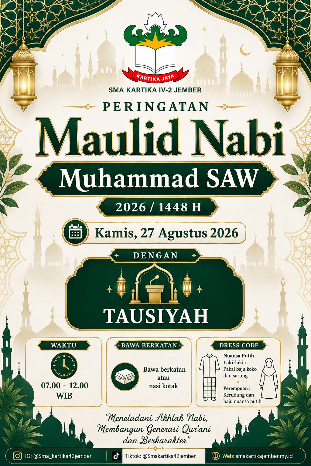 Maulid Nabi Muhammad SAW di SMA Kartika IV-2 Jember: Meneladani Akhlak Nabi, Membangun Generasi Qur’ani dan Berkarakter